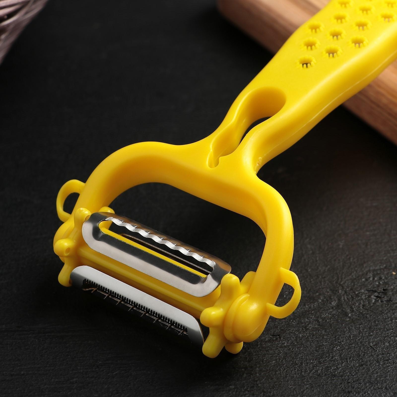 Овощечистка универсальная Доляна 6 в 1, 20×10 см, цвет МИКС