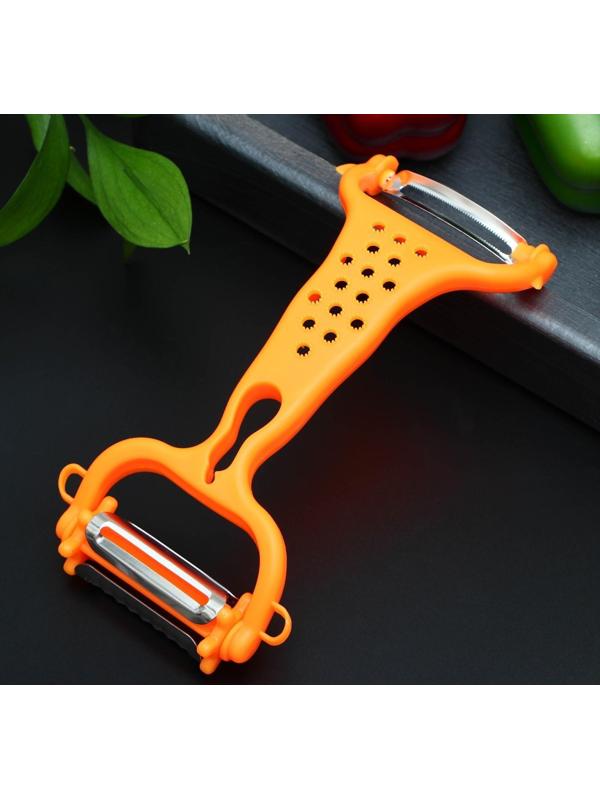 Овощечистка универсальная Доляна 6 в 1, 20×10 см, цвет МИКС