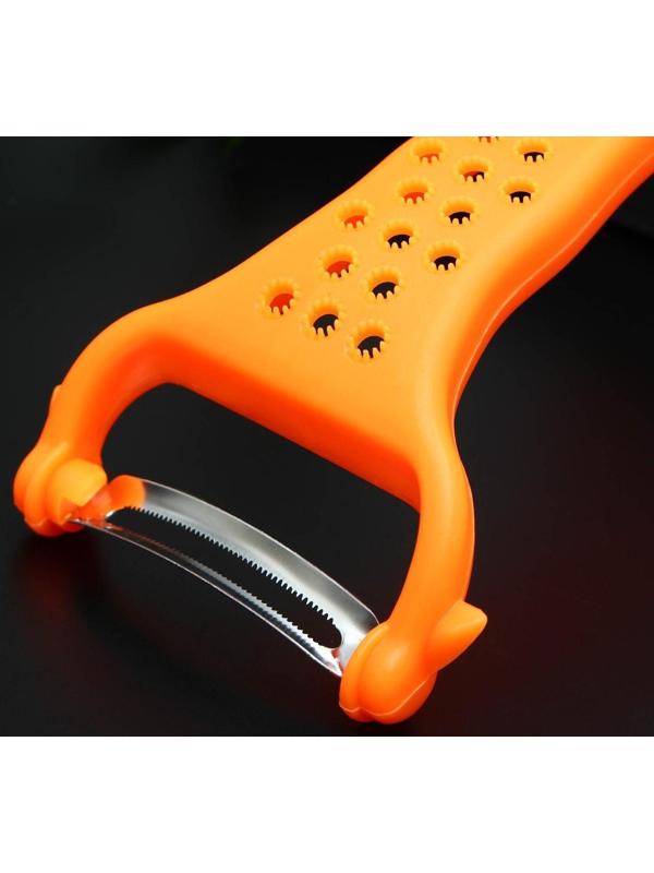 Овощечистка универсальная Доляна 6 в 1, 20×10 см, цвет МИКС