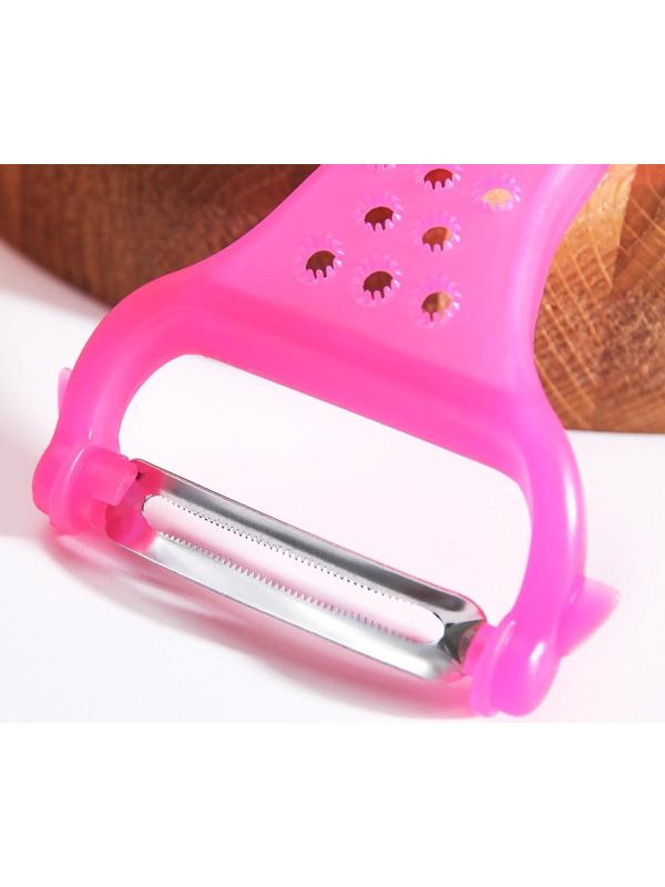 Овощечистка универсальная Доляна 6 в 1, 20×10 см, цвет МИКС