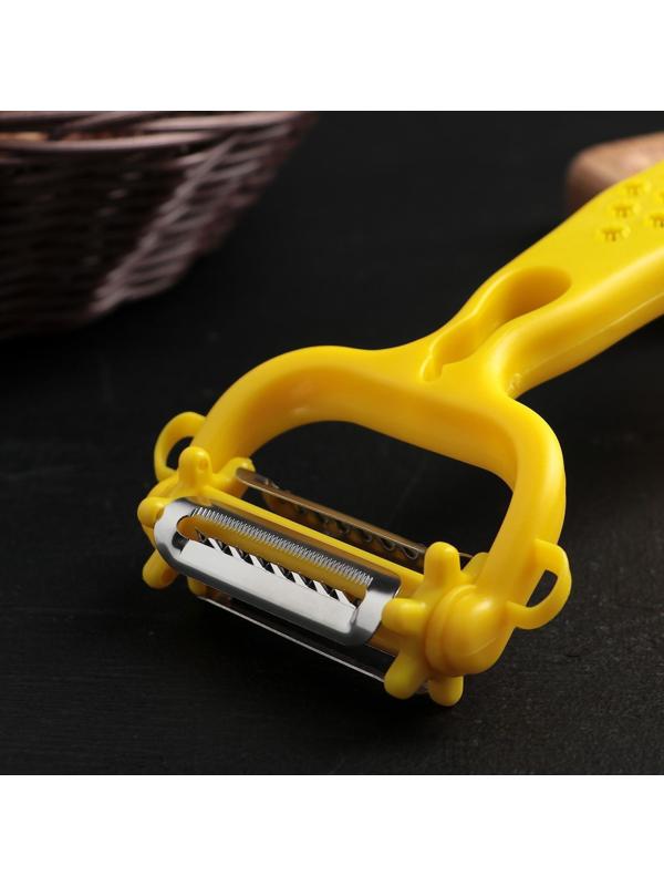 Овощечистка универсальная Доляна 6 в 1, 20×10 см, цвет МИКС