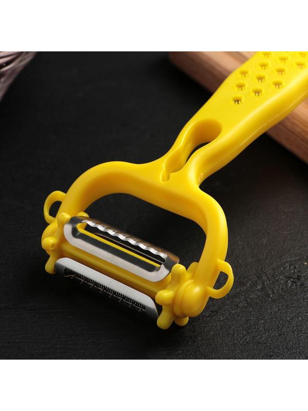 Овощечистка универсальная Доляна 6 в 1, 20×10 см, цвет МИКС