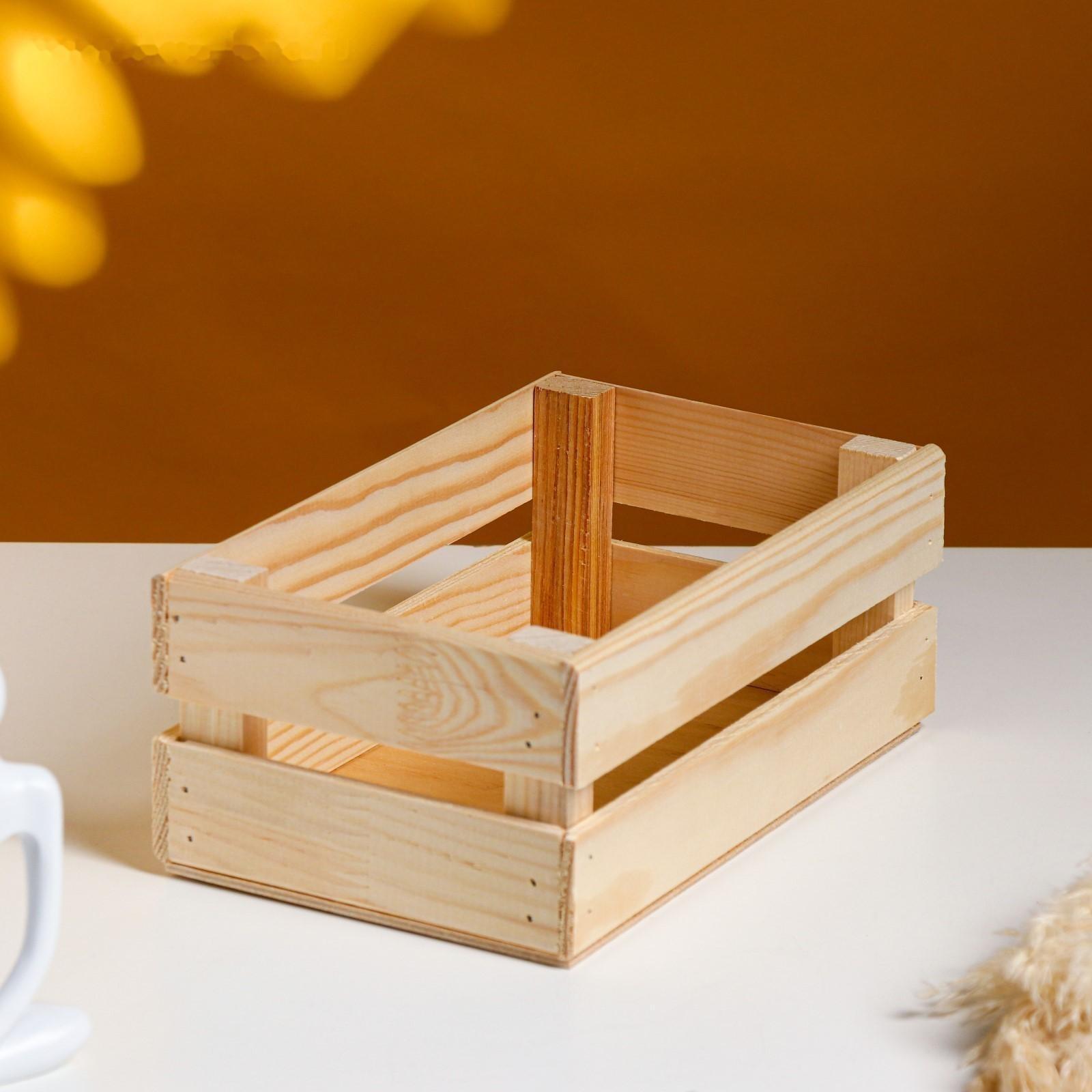 Кашпо деревянное 24.5×13.5×9 см 