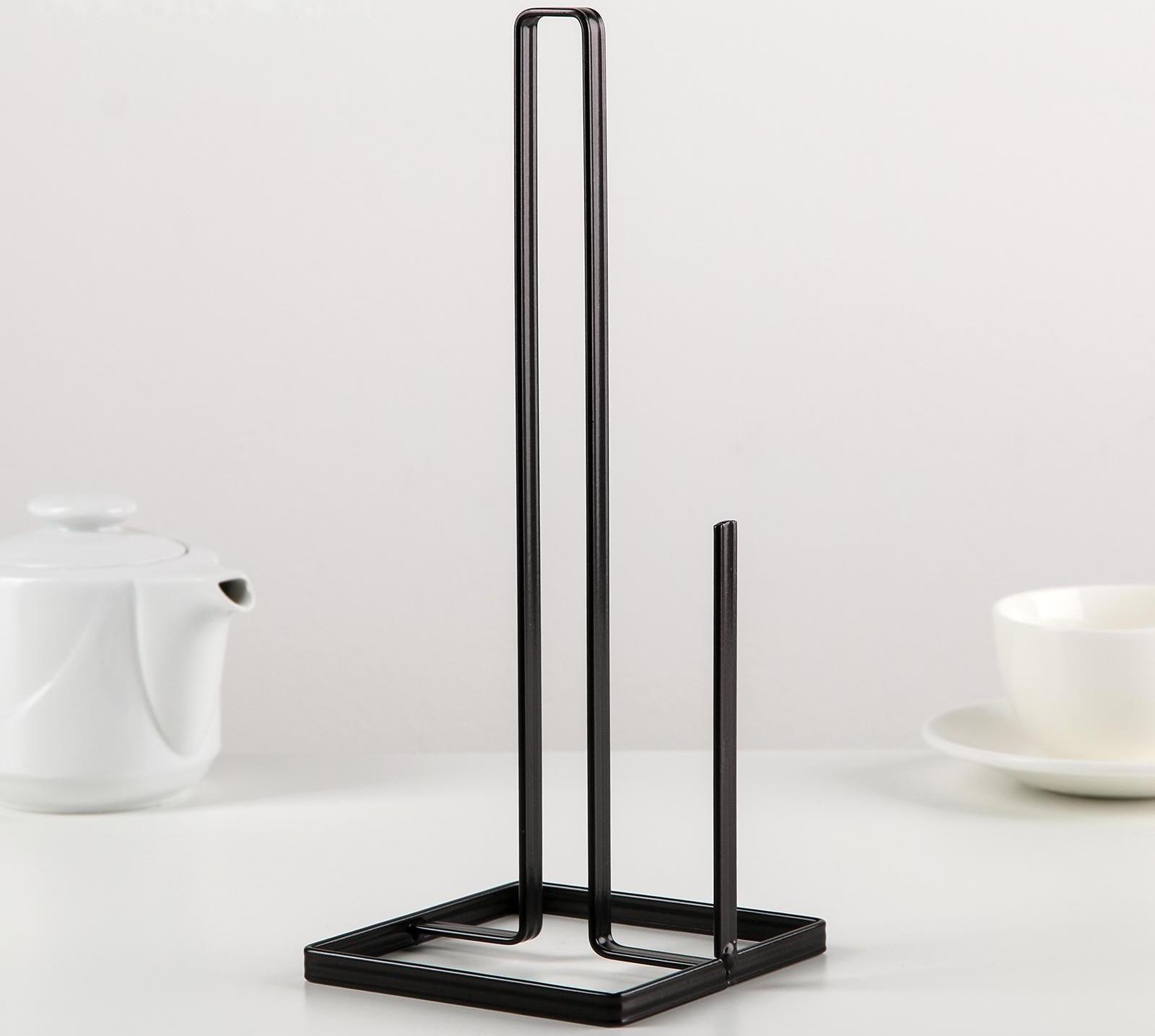 Подставка под бумажные полотенца Доляна «Лофт», 14×14×29 см, цвет чёрный