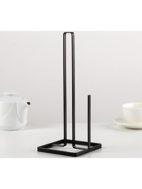Подставка под бумажные полотенца Доляна «Лофт», 14×14×29 см, цвет чёрный