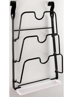 Держатель для крышек на рейлинг 23,5×6,5×38 см, цвет чёрный