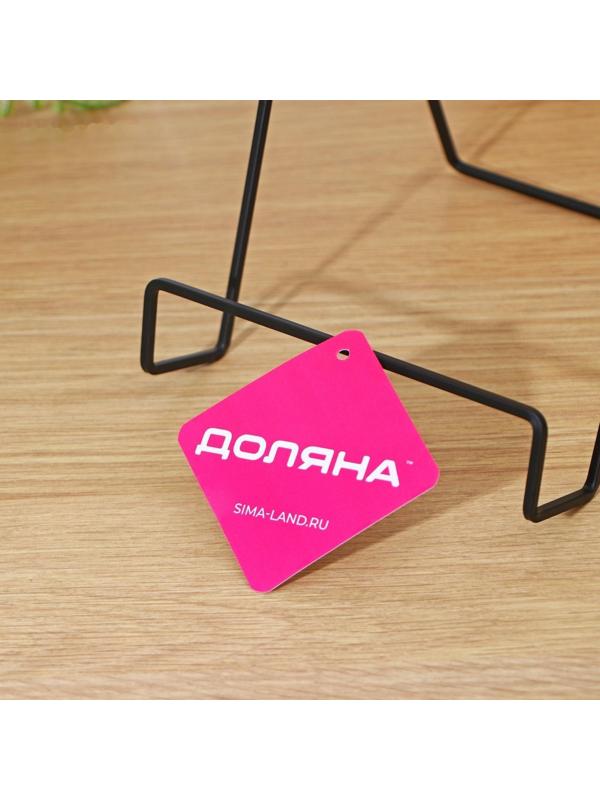 Подставка для крышек и разделочных досок Доляна, 17×14×17 см, цвет чёрный