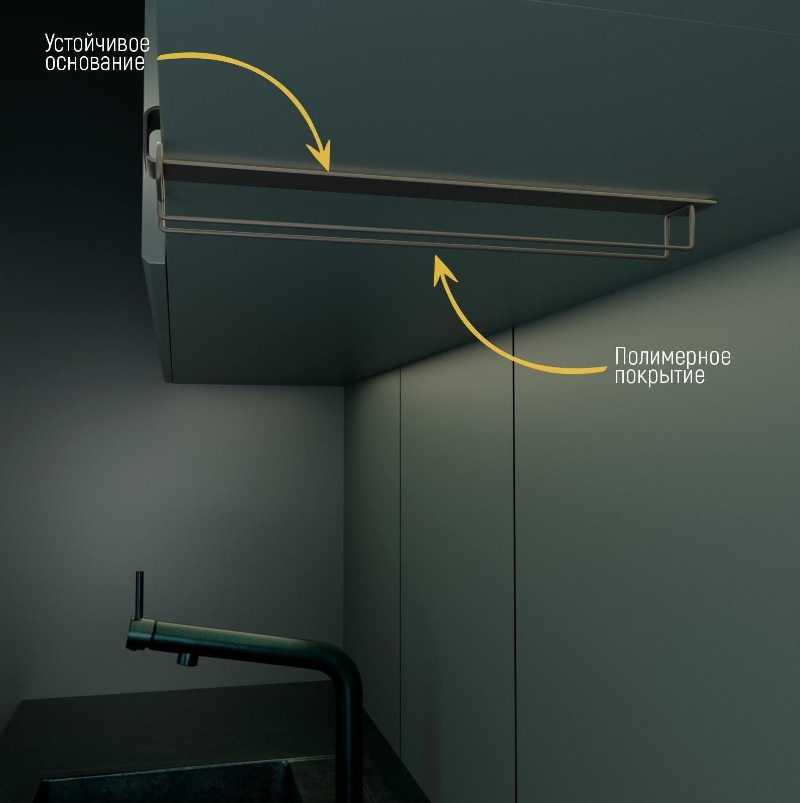 Держатель для бокалов подвесной на 4 предмета Доляна, 10,5×26×7,5 см, цвет чёрный
