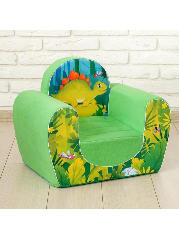 Мягкая игрушка-кресло «Динозавры», цвет зелёный