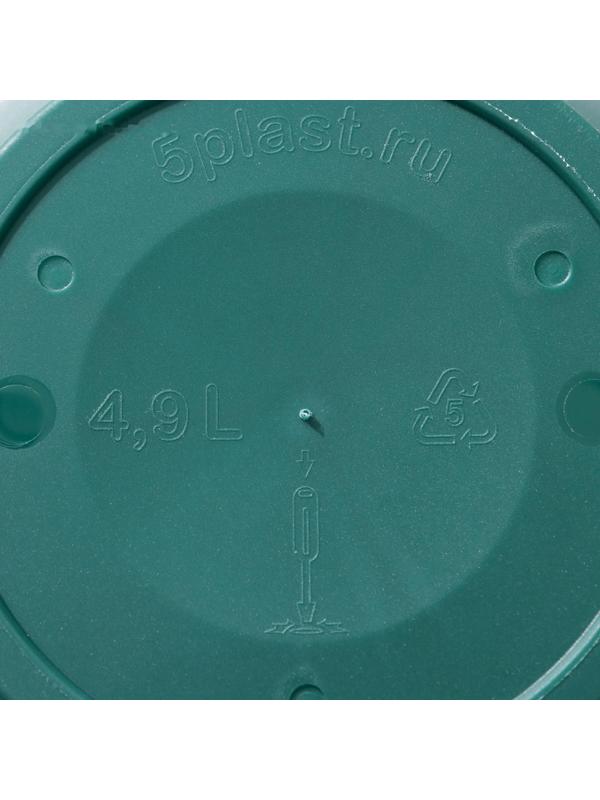 Горшок для цветов с поддоном «Антик», 4,9 л, d=25 см, цвет малахит