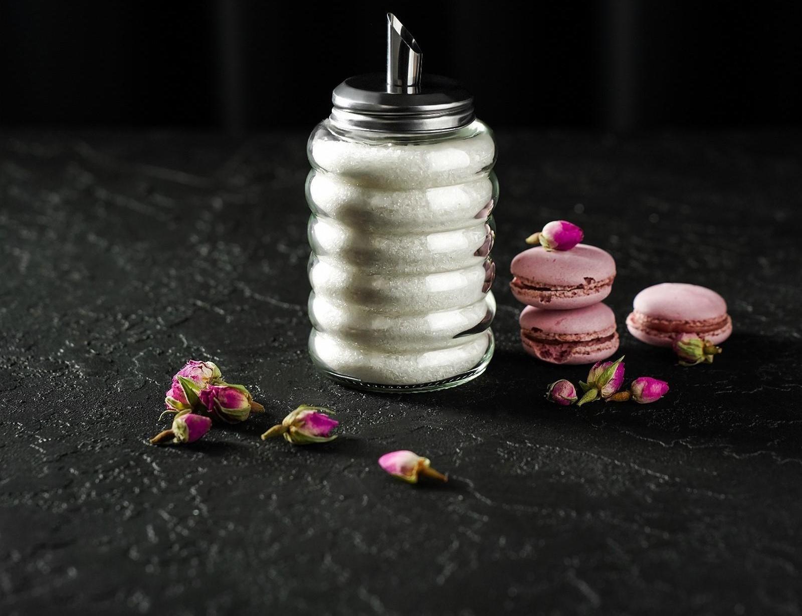 Сахарница стеклянная с дозатором «Волны», 280 мл, 7×13,5 см