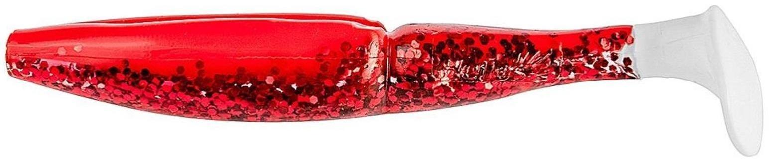 Виброхвост Helios Guru 7.6 см, Red Sparkles WT HS-29-034, набор 9 шт