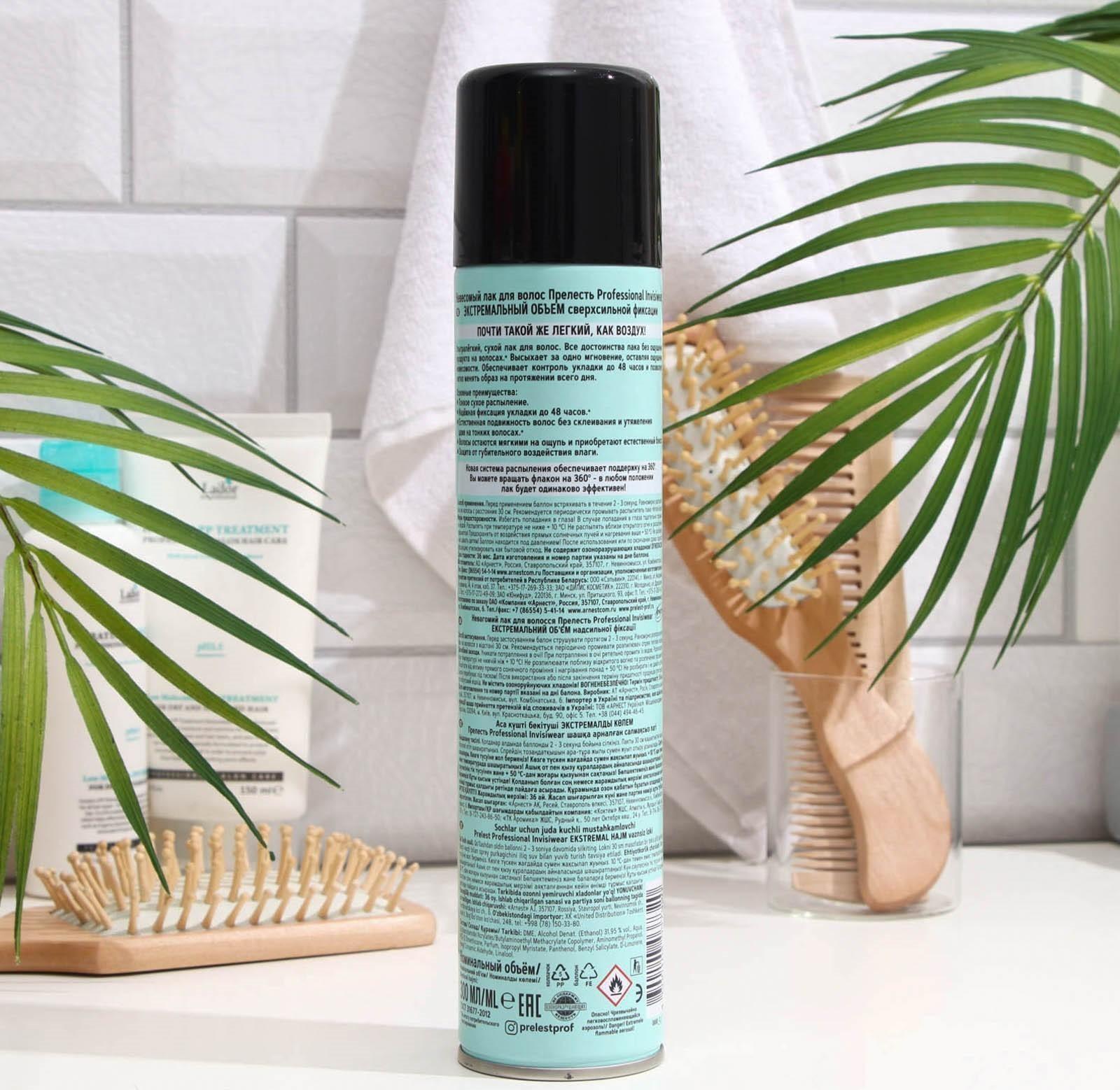 Лак для волос Прелесть Professional Invisiwear 