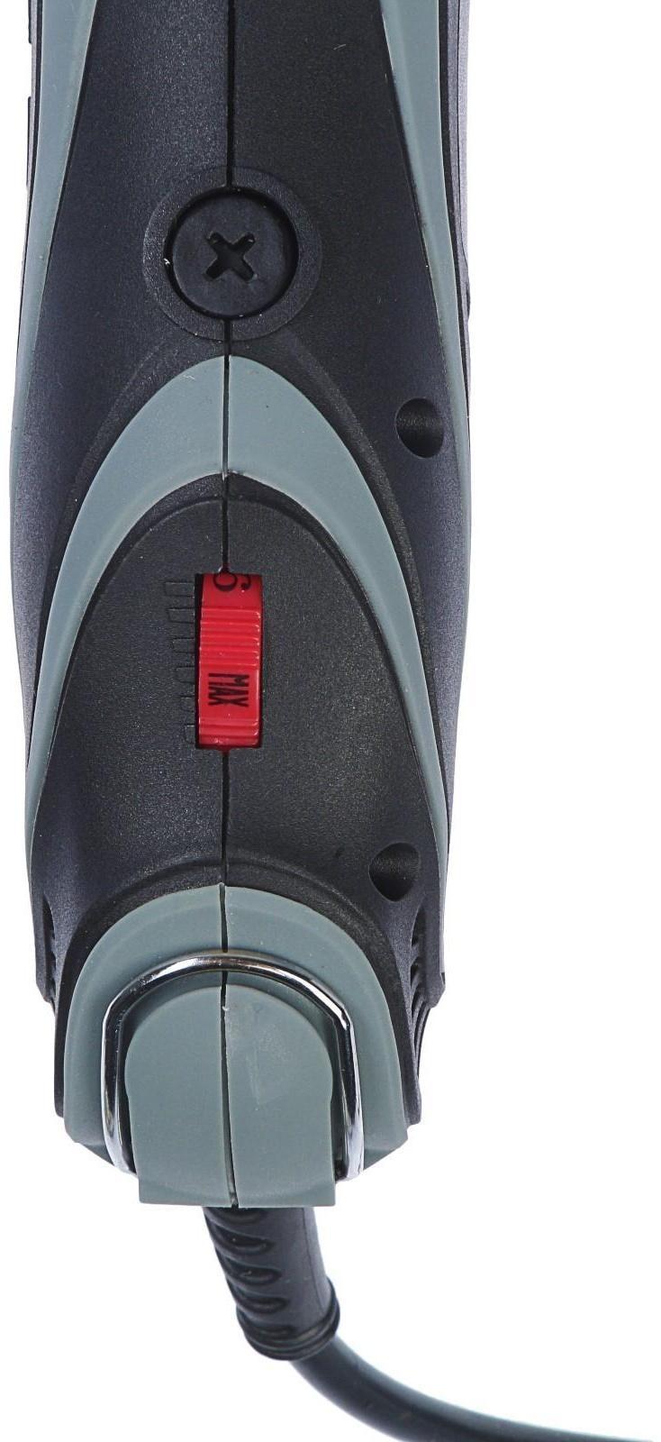 Гравер P.I.T. PMG150-С PRO, 150 Вт, гибкий вал, цанга 3.2 мм, 33000 об/мин, 211 предметов