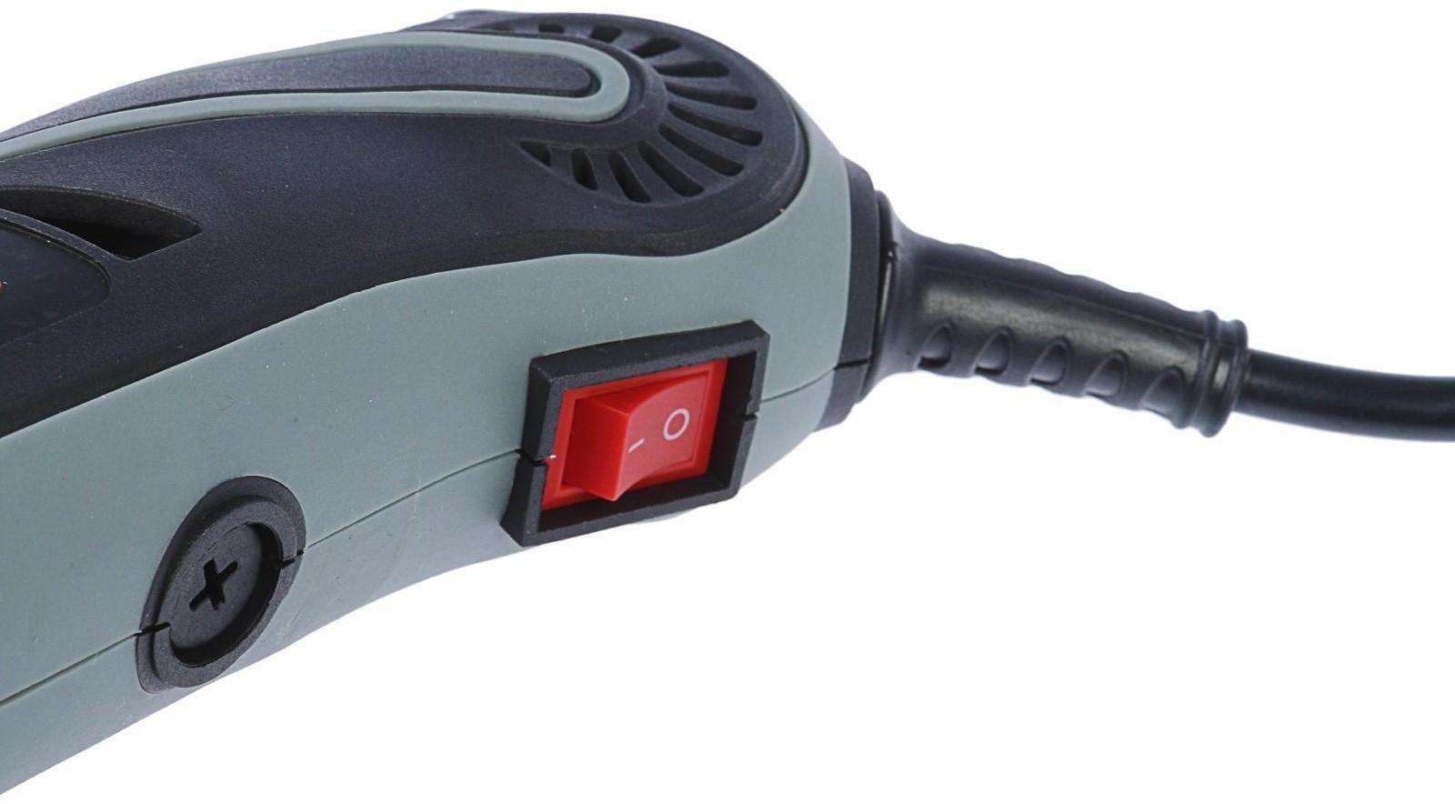 Гравер P.I.T. PMG150-С PRO, 150 Вт, гибкий вал, цанга 3.2 мм, 33000 об/мин, 211 предметов