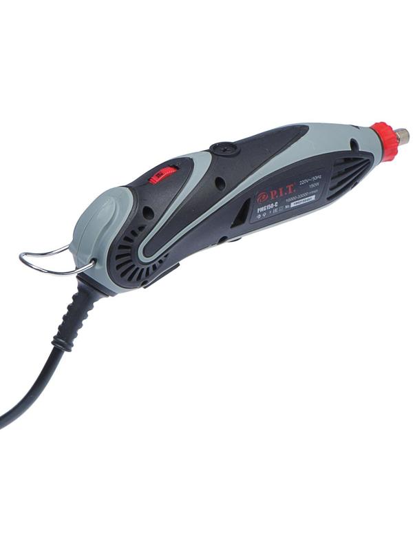 Гравер P.I.T. PMG150-С PRO, 150 Вт, гибкий вал, цанга 3.2 мм, 33000 об/мин, 211 предметов
