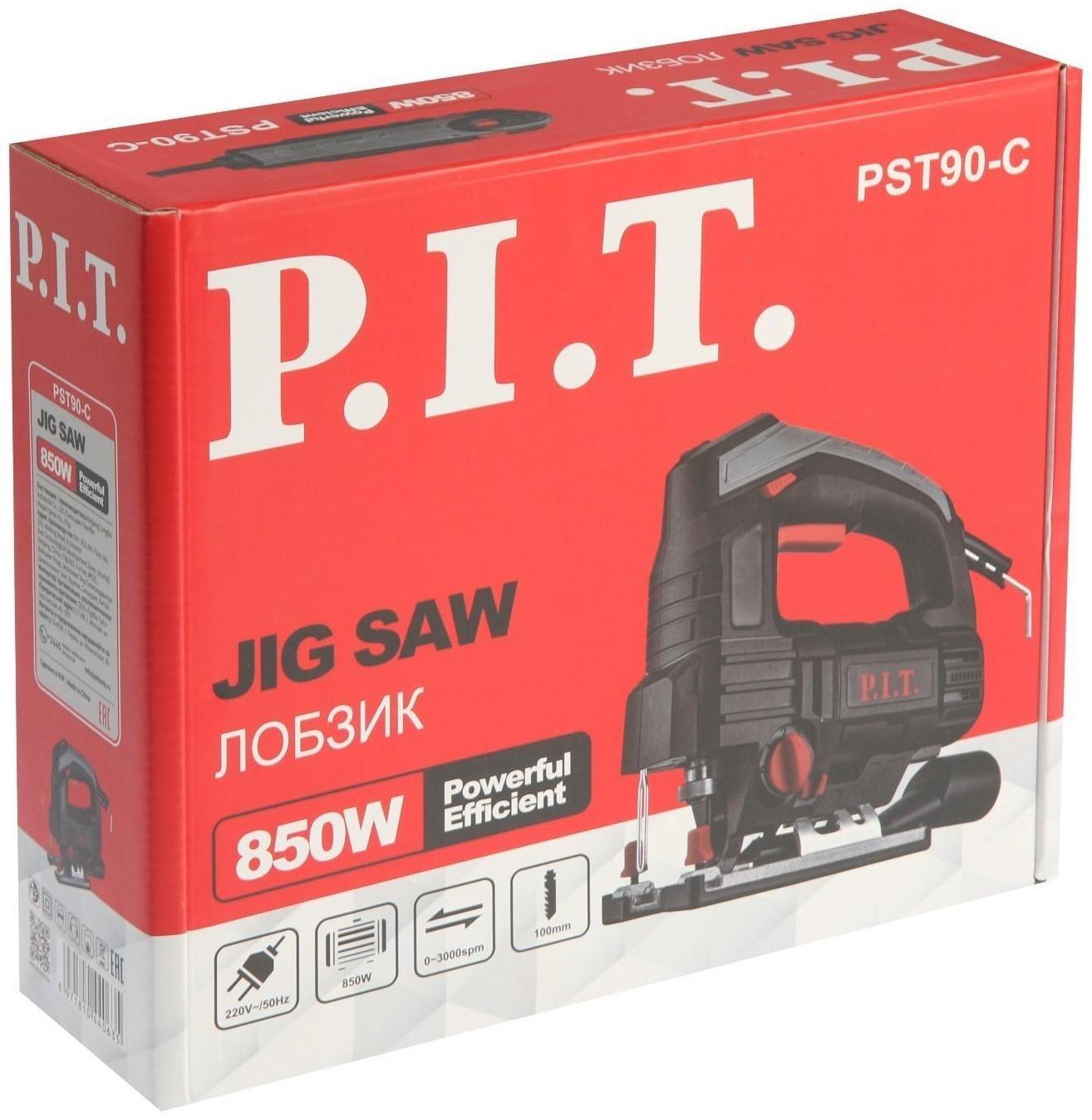 Лобзик P.I.T. PST90-C, 850 Вт, 0-3000 ход/мин, регулировка оборотов, функция обдува