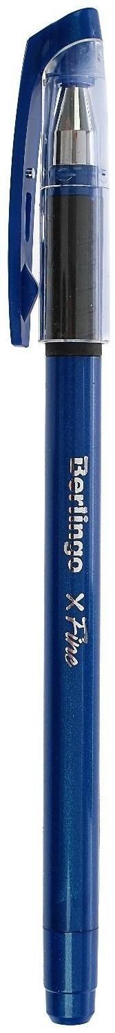 Ручка шариковая Berlingo xFine 0.3, синяя, корпус синий, резиновый упор, цена за 1 штук.
