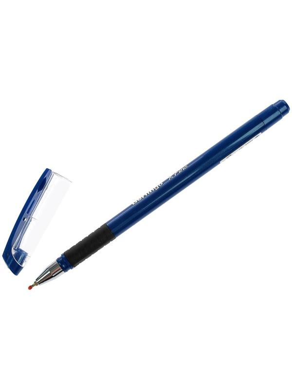 Ручка шариковая Berlingo xFine 0.3, синяя, корпус синий, резиновый упор, цена за 1 штук.