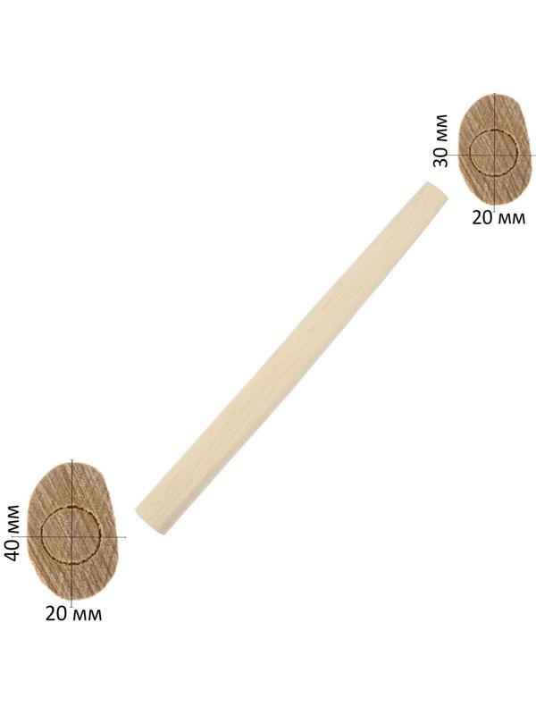 Рукоятка для молотка большая ЛОМ, из березы, 400 мм, высший сорт, шлифованная