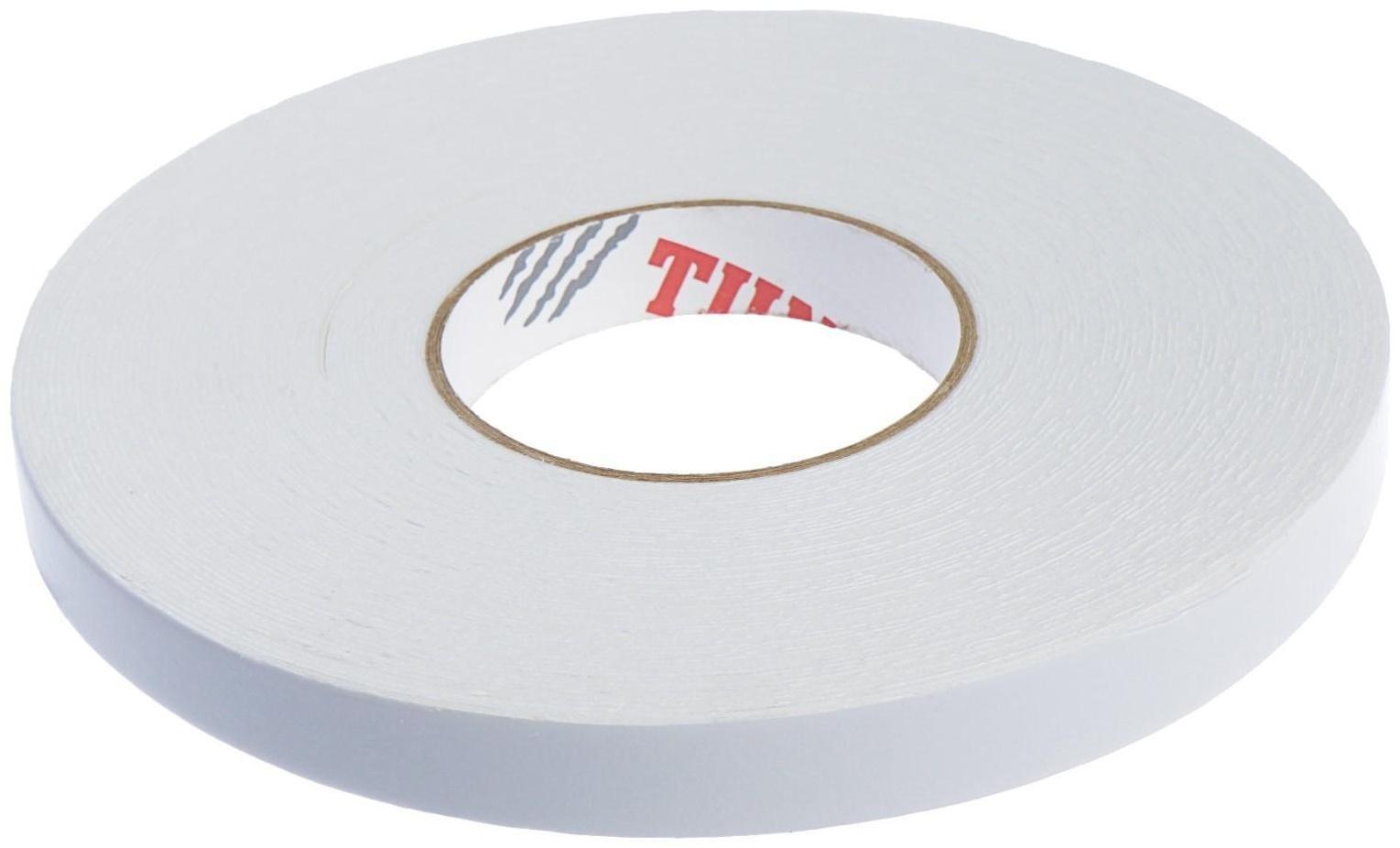 Лента двусторонняя ТУНДРА, клейкая, на вспененной основе, 800 мкм, 19 мм х 25 м