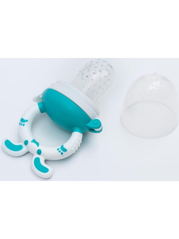 Ниблер для прикорма, с силиконовой сеточкой «Зайчик», цвет голубой