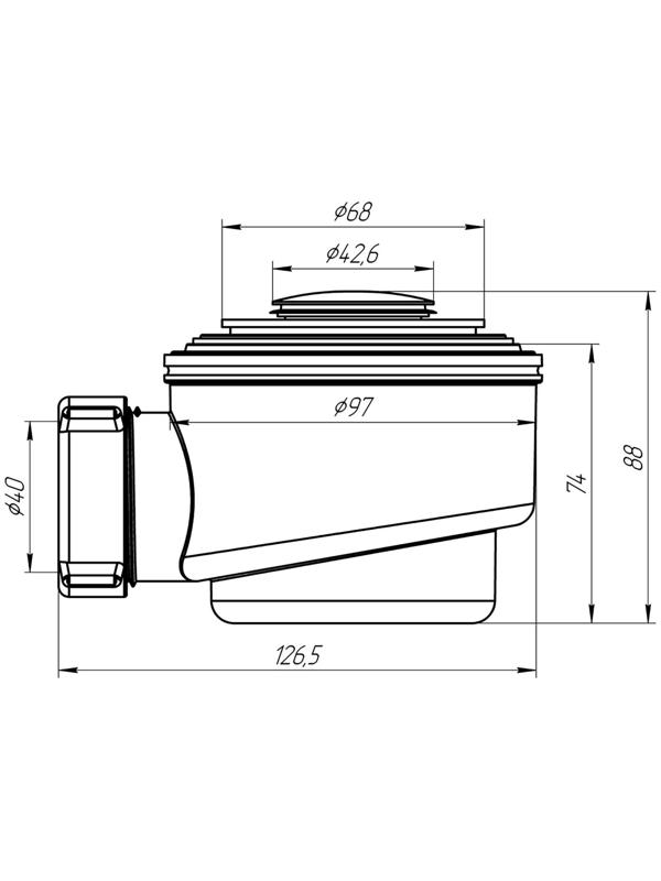 Сифон для душевого поддона 