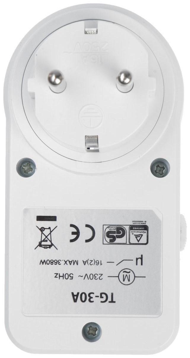 Розеточный механический таймер суточный Luazon Lighting, 16A, шаг 30 мин, 220 В