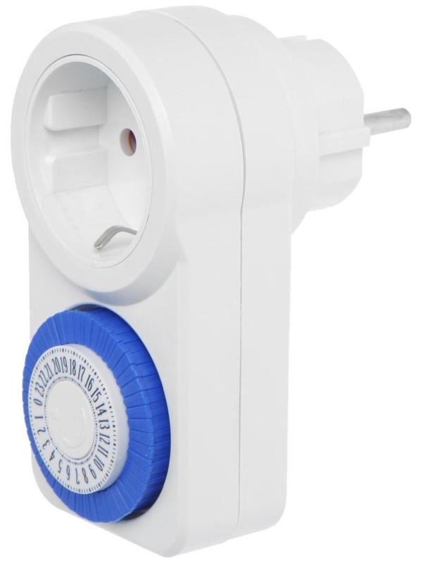 Розеточный механический таймер суточный Luazon Lighting, 16A, шаг 30 мин, 220 В