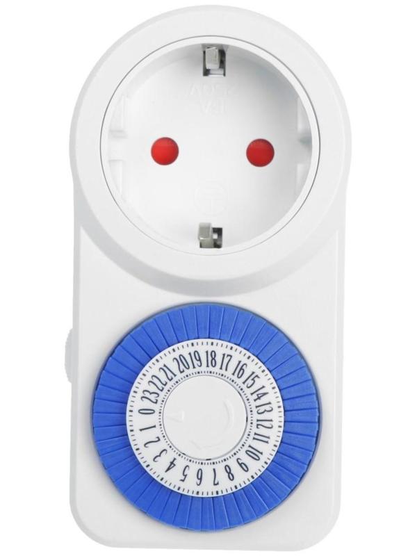 Розеточный механический таймер суточный Luazon Lighting, 16A, шаг 30 мин, 220 В