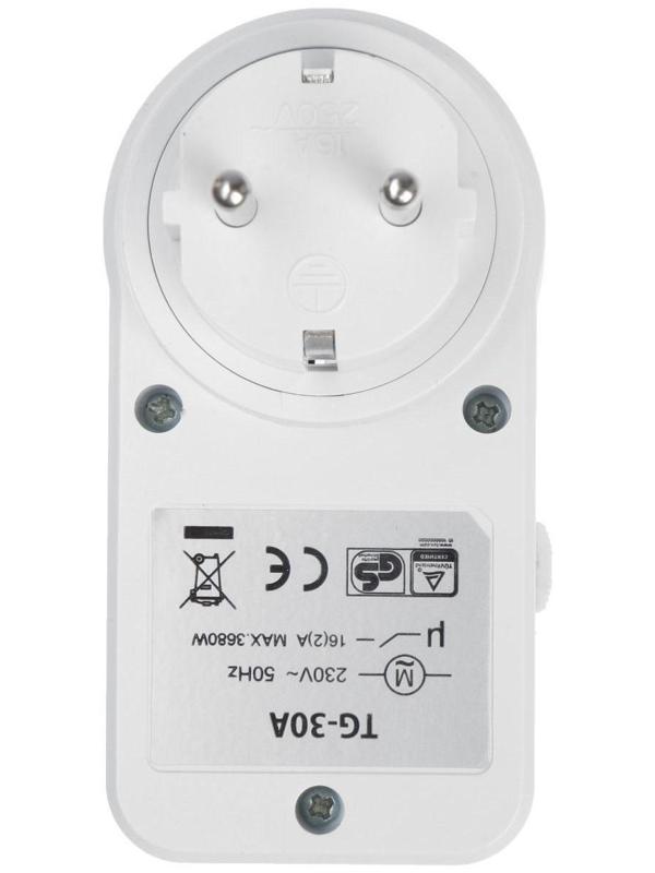 Розеточный механический таймер суточный Luazon Lighting, 16A, шаг 30 мин, 220 В