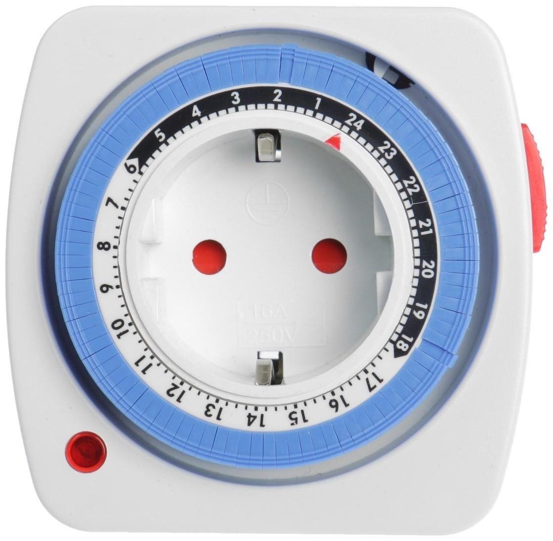 Розеточный механический таймер суточный Luazon Lighting, 16A, шаг 15 мин, 220 В