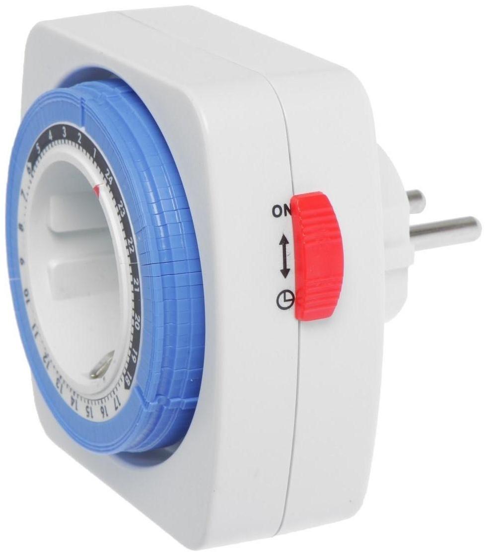 Розеточный механический таймер суточный Luazon Lighting, 16A, шаг 15 мин, 220 В