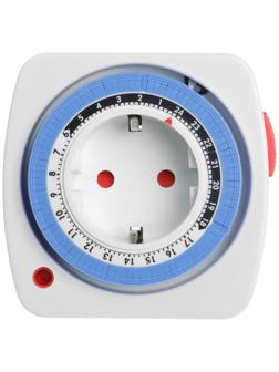 Розеточный механический таймер суточный Luazon Lighting, 16A, шаг 15 мин, 220 В