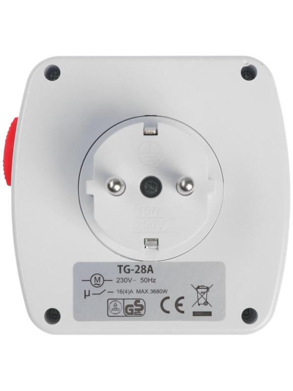 Розеточный механический таймер суточный Luazon Lighting, 16A, шаг 15 мин, 220 В