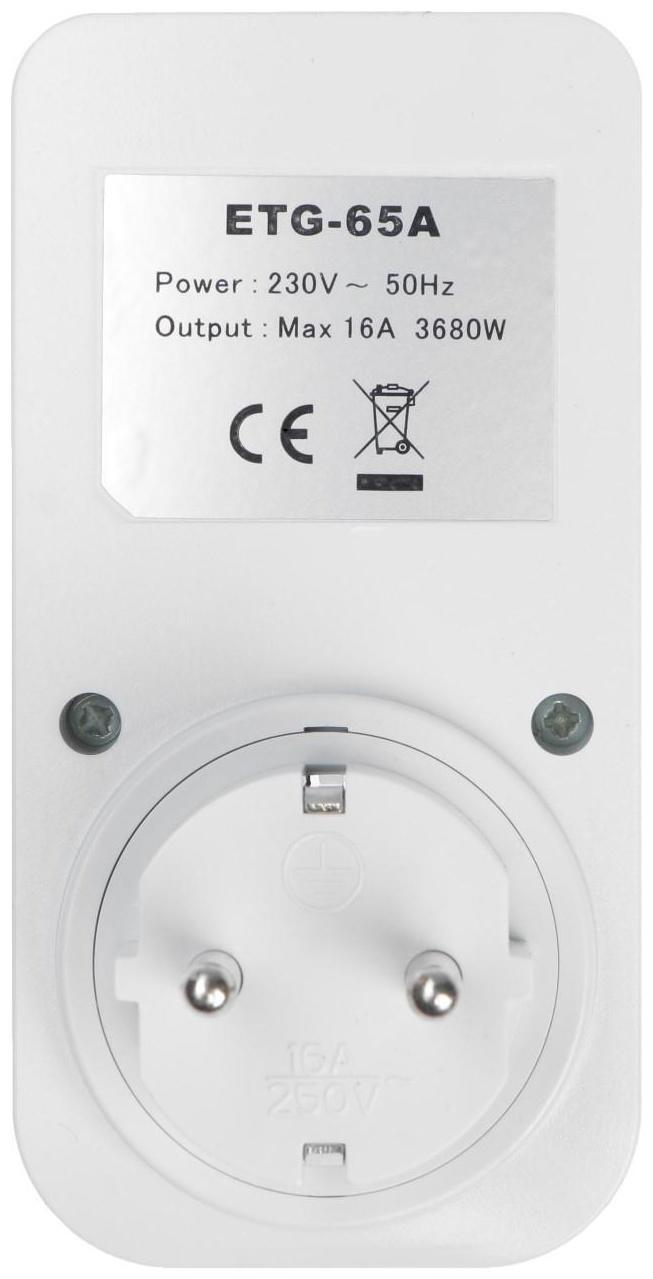 Розеточный электронный таймер недельный Luazon Lighting, 16A, шаг 1 мин, 220 В