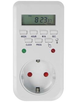 Розеточный электронный таймер недельный Luazon Lighting, 16A, шаг 1 мин, 220 В