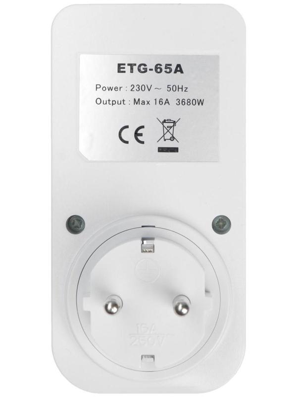 Розеточный электронный таймер недельный Luazon Lighting, 16A, шаг 1 мин, 220 В