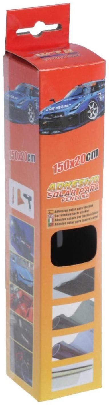 Тонировочная полоска на лобовое стекло, 20×150 см, 5%, черный