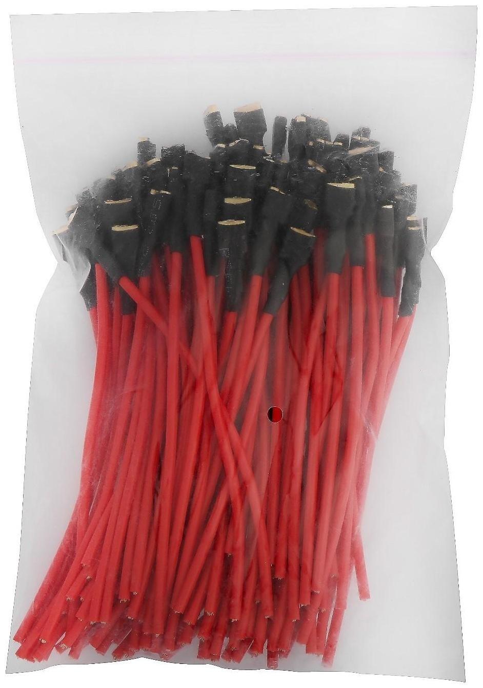 Разъем плоский с кембриком 8 мм, провод 10 см, фасовка 100 шт