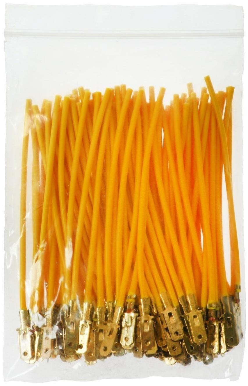 Наконечник плоский 6 мм, провод 10 см, фасовка 100 шт