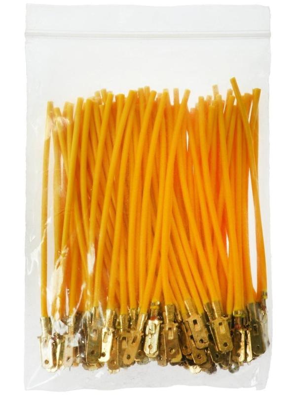 Наконечник плоский 6 мм, провод 10 см, фасовка 100 шт