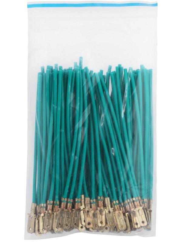 Наконечник плоский 6 мм, провод 10 см, фасовка 100 шт