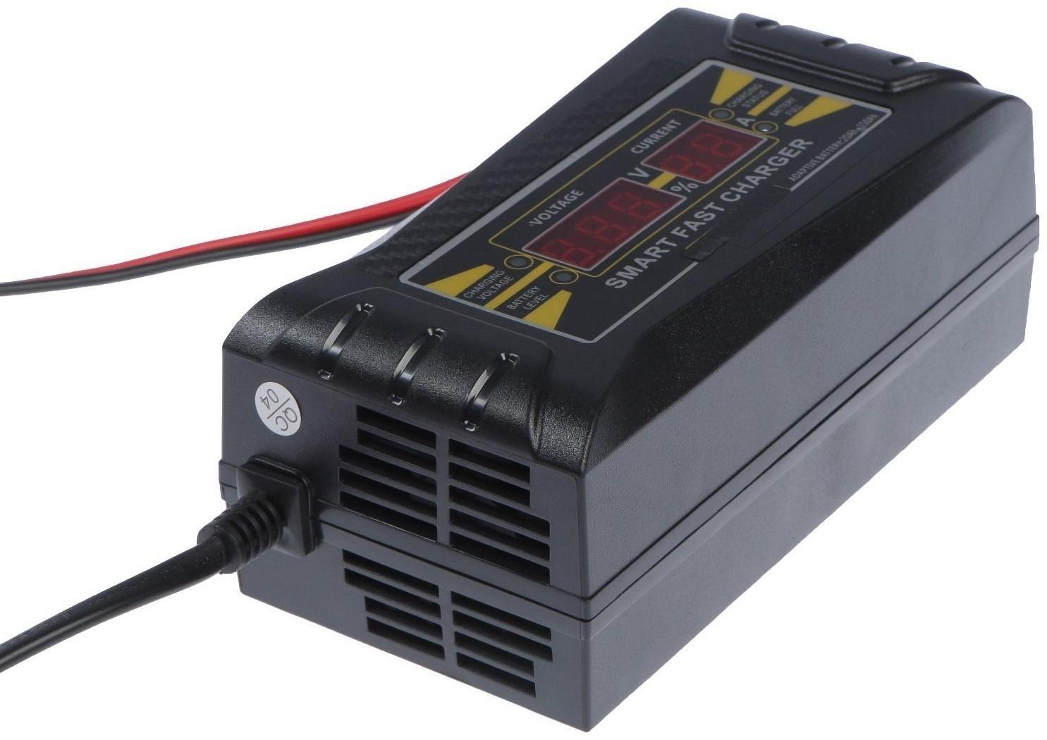 Зарядное устройство АКБ 12 В, 10А, автомат, 150-250 В, 87 Вт, ЖК дисплей