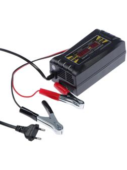 Зарядное устройство АКБ 12 В, 10А, автомат, 150-250 В, 87 Вт, ЖК дисплей