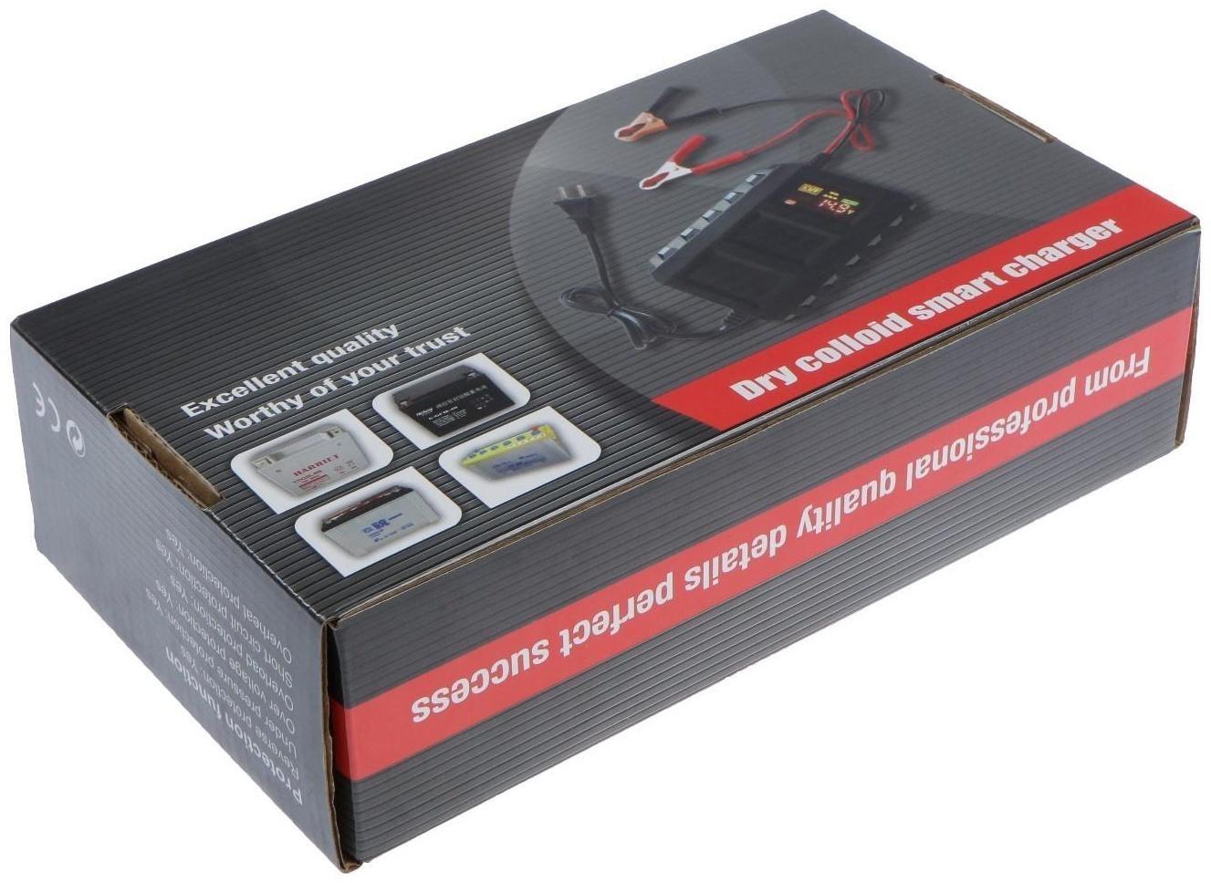 Зарядное устройство АКБ 12В, 8-20А, автомат, 110-240В, мощность 87Вт, ЖК дисплей