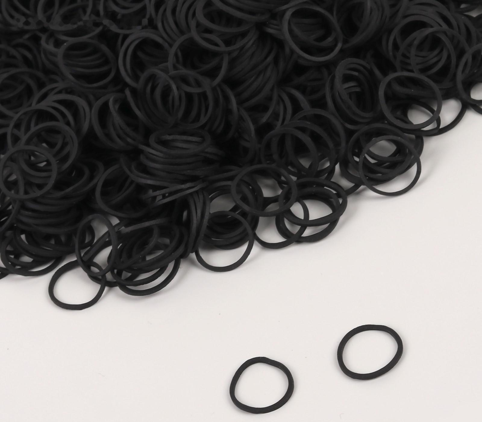 Парикмахерские резинки для создания прически, d = 1,5 см, цвет чёрный