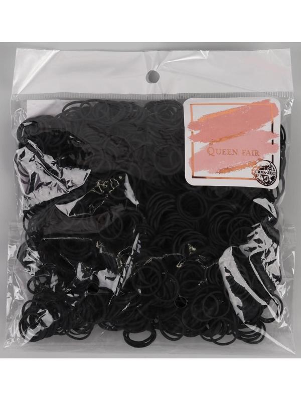 Парикмахерские резинки для создания прически, d = 1,5 см, цвет чёрный