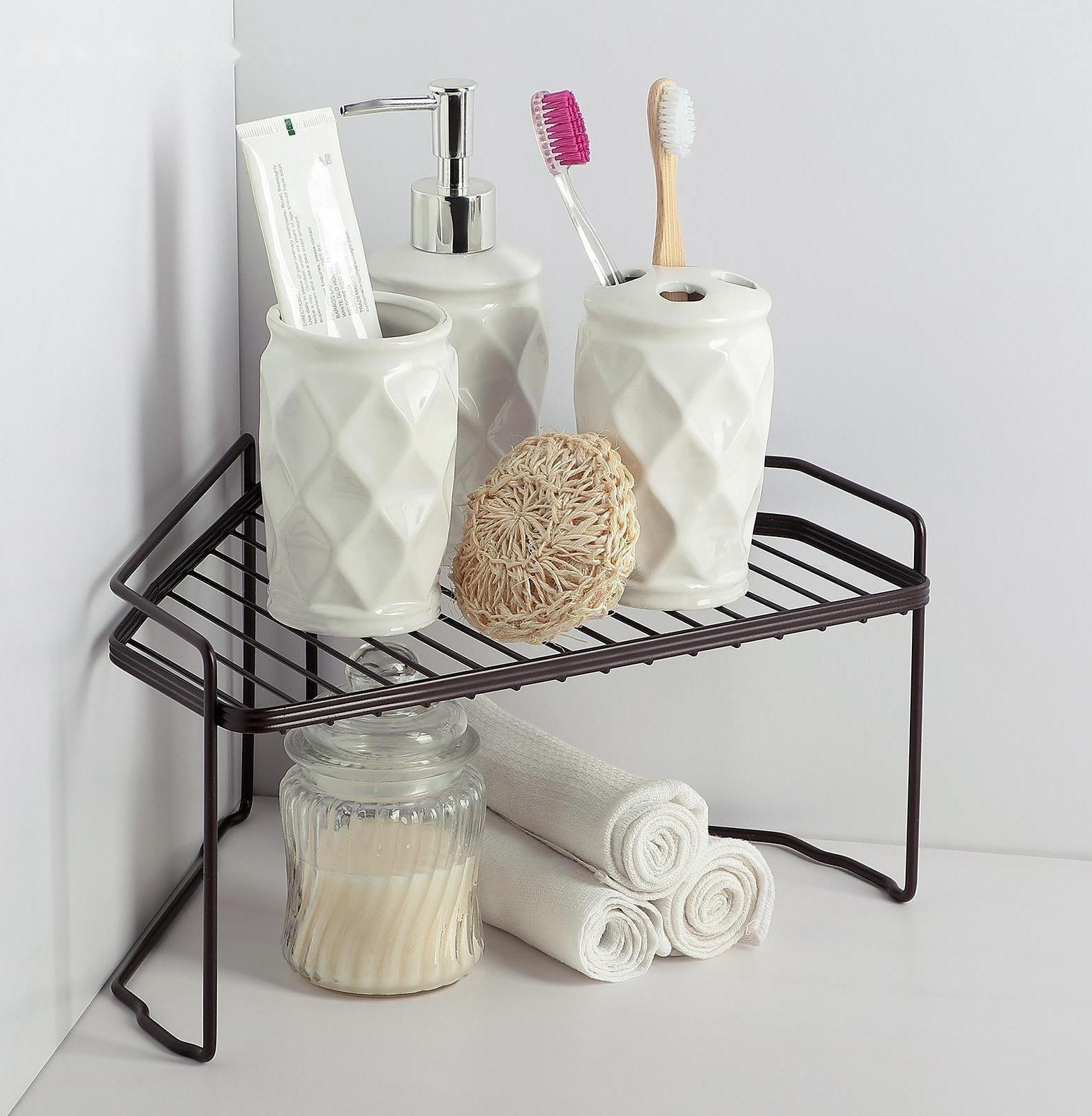 Полка универсальная угловая Доляна, 31×24,5×16 см, цвет коричневый