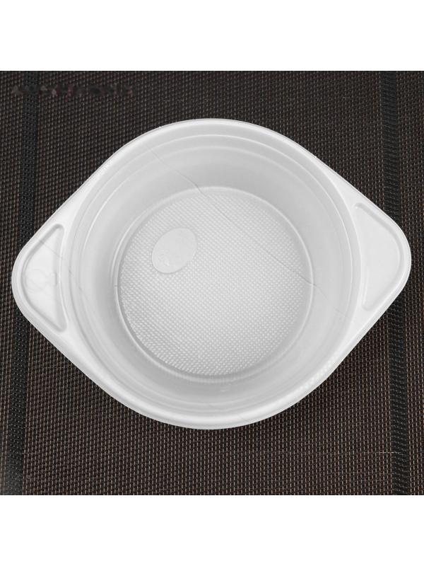 Тарелка одноразовая суповая, 500 мл, цвет белый